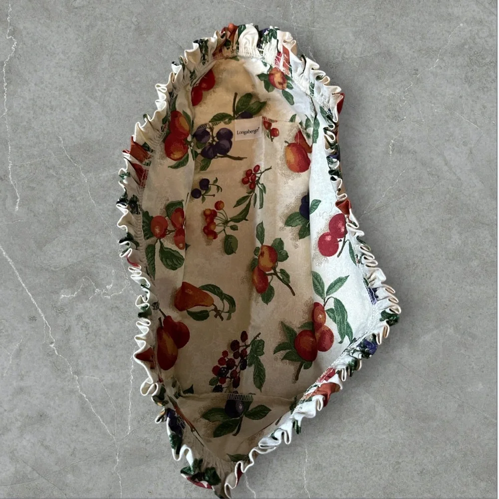 Longaberger fruit medley pantry fruit fabric basket liner